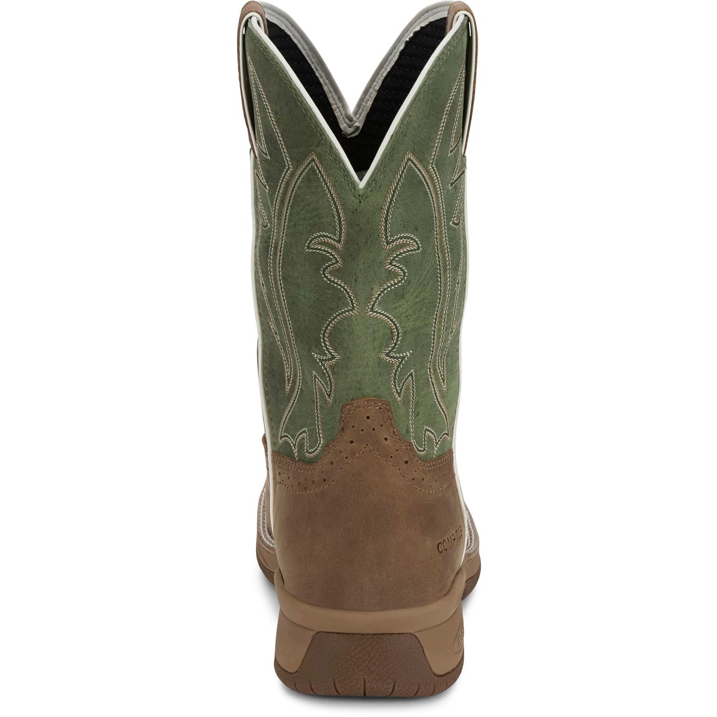 Justin Work Men's Nitread 11" Waterproof Nano Comp Toe Boot - Oak (CR3210) - View 5