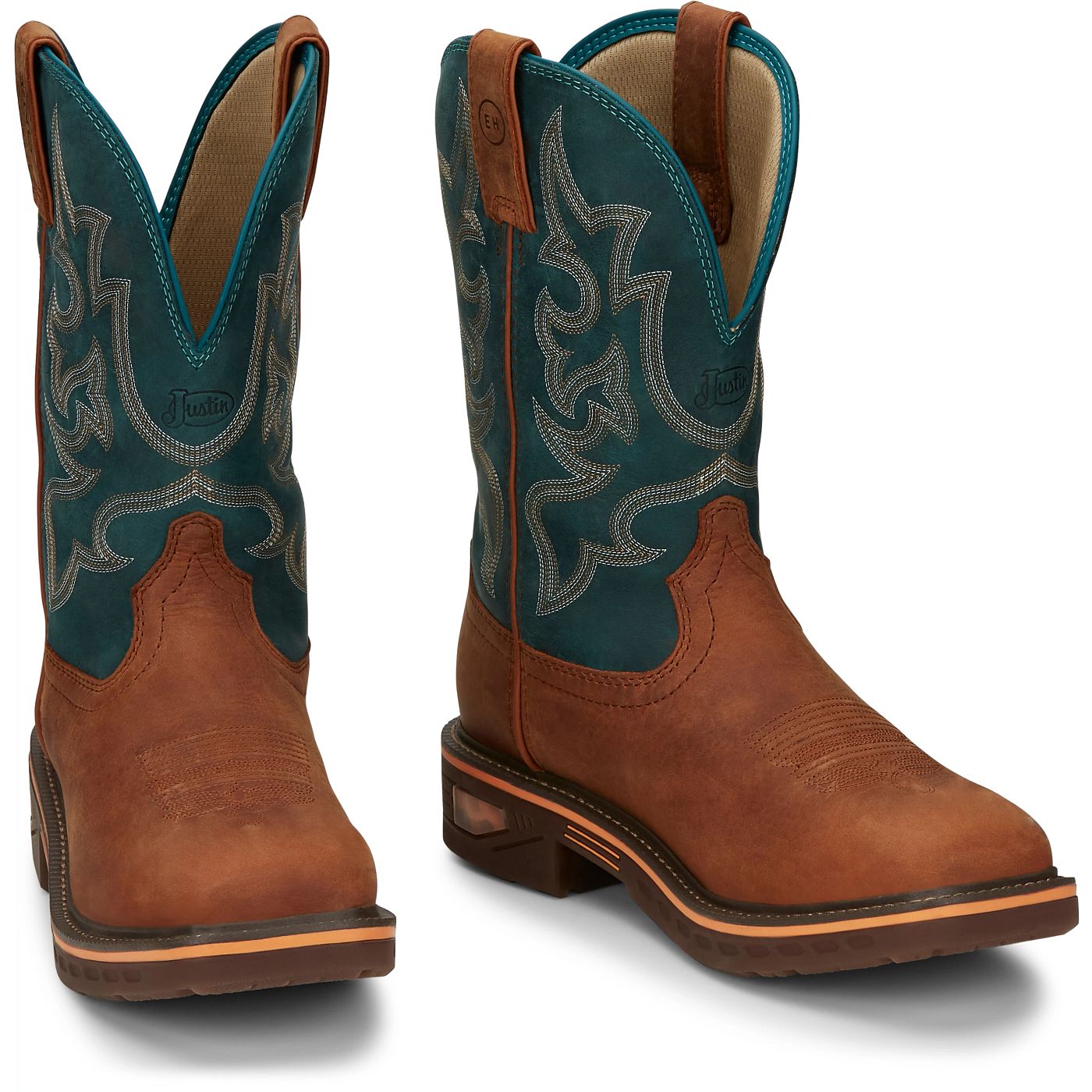 Justin Work Men's Resistor 11" Nano Comp Toe Boot - Russet (CR4010) - Front View