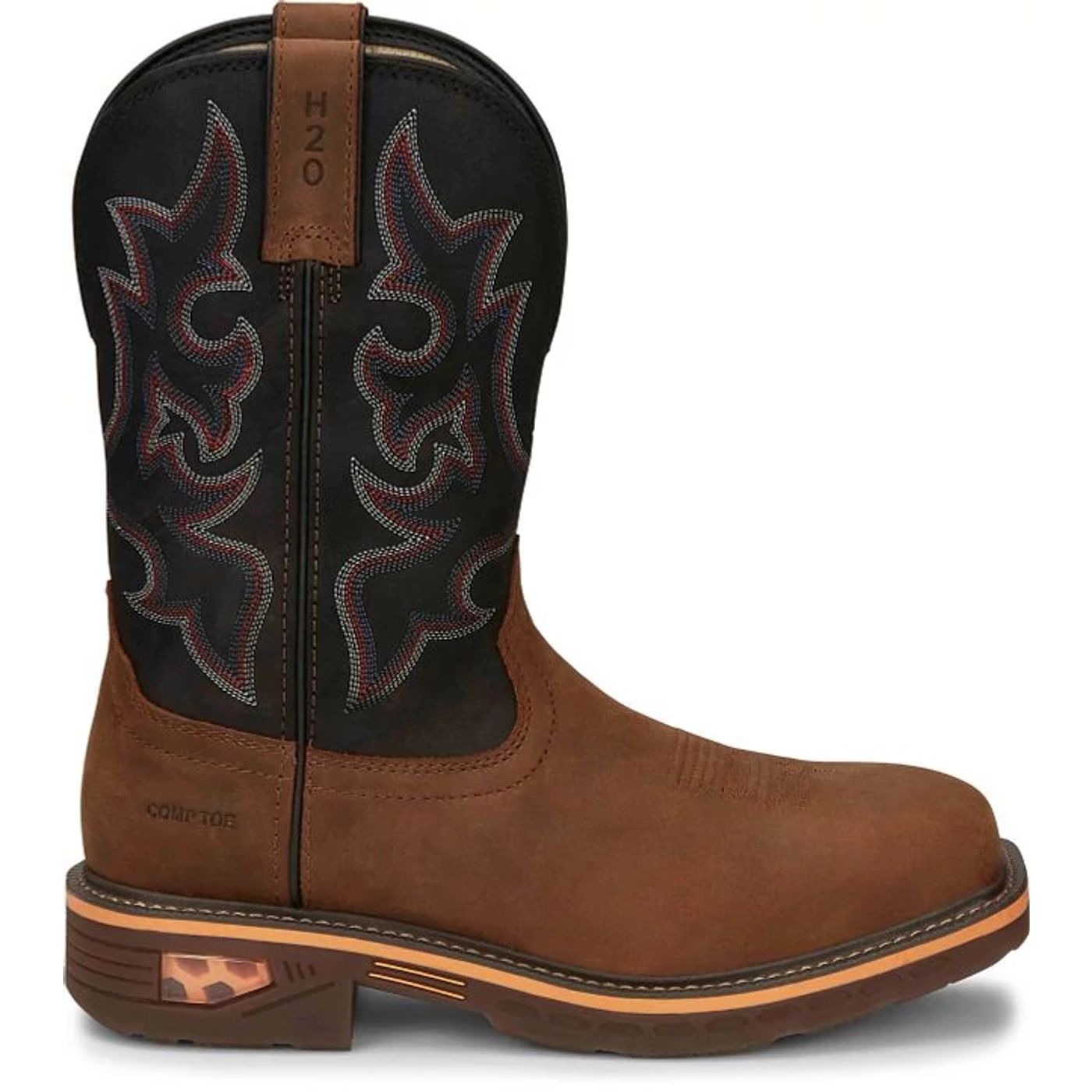 Justin Work Men's Resistor 11" Nano Comp Toe Boot - Rustic (CR4012) - View 3
