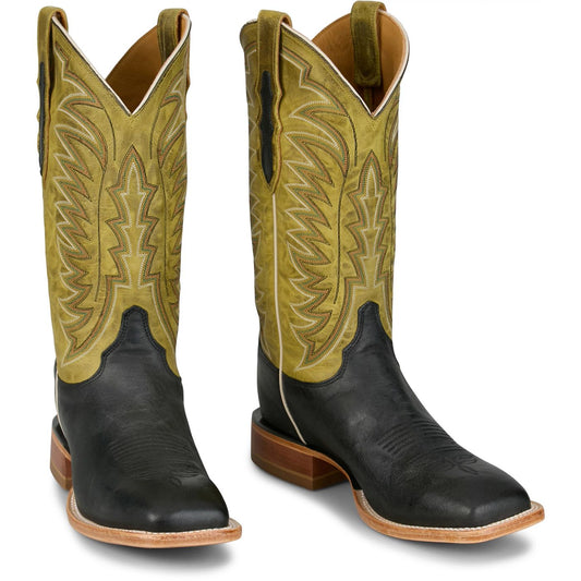 Justin Boots Burchett 13 Goat Ebony CX1310 Front View