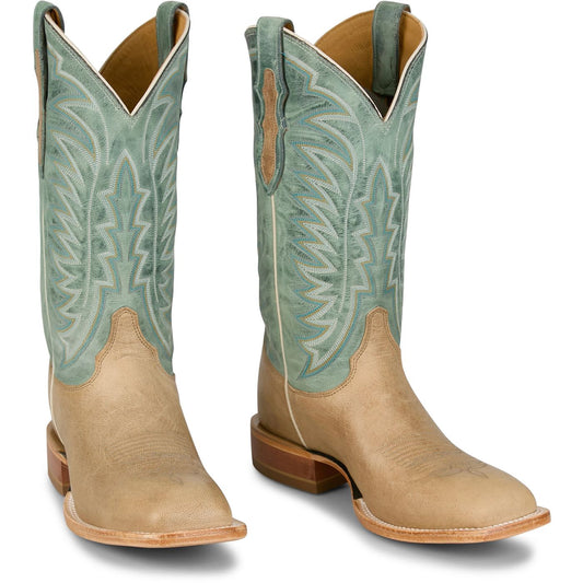 Justin Boots Burchett 13 Goat Turquoise CX1311 Front View