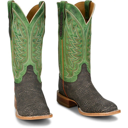 Justin Boots Cowman 13 Shrunken Shoulder Green CX1320 Front View