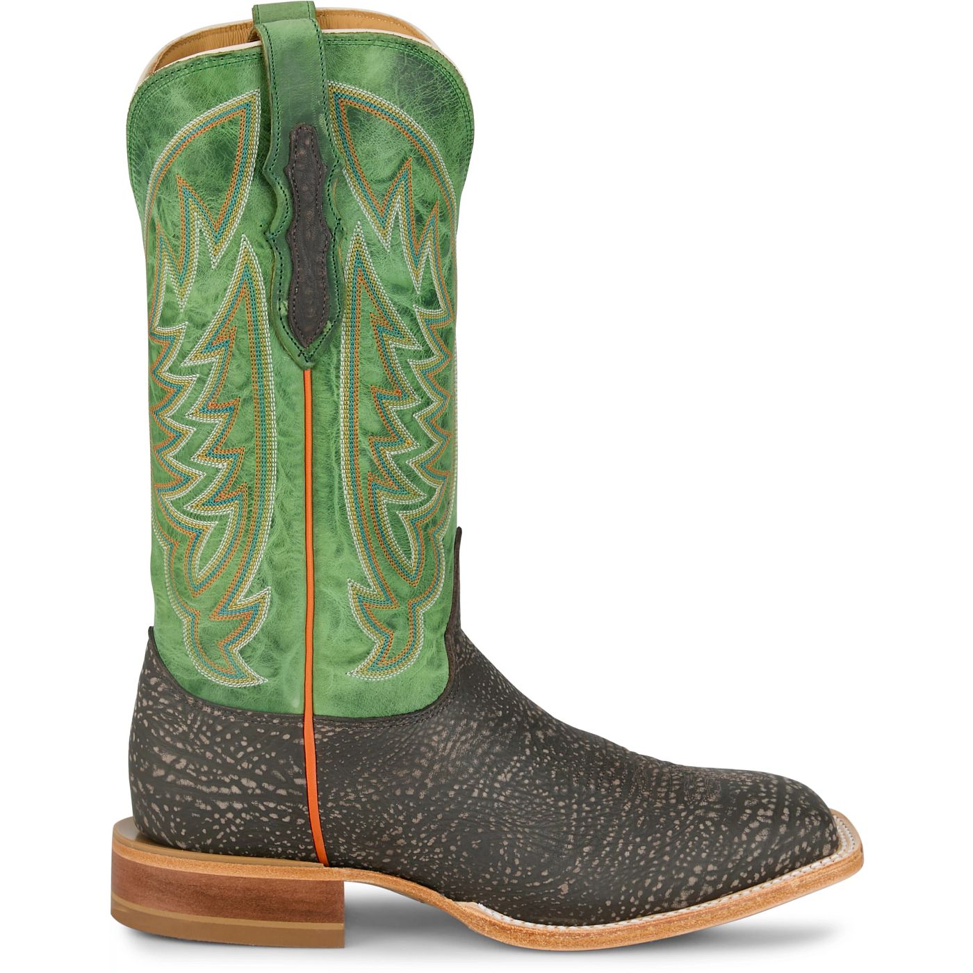 Justin Boots Cowman 13 Shrunken Shoulder Green CX1320 Side View