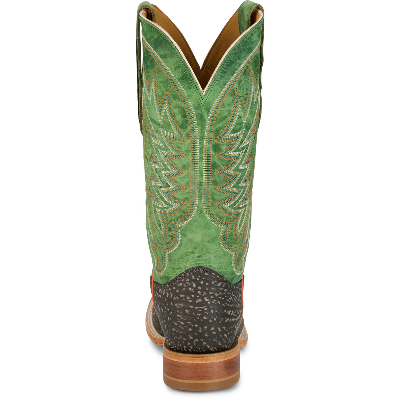 Justin Boots Cowman 13 Shrunken Shoulder Green CX1320 Toe Detail