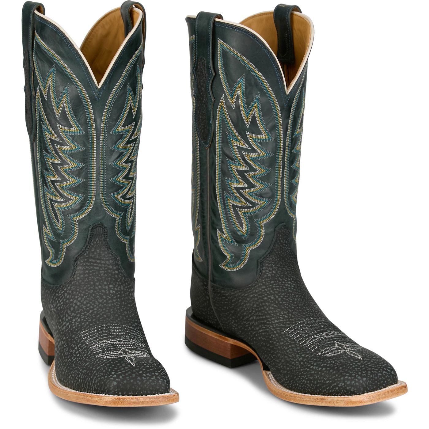 Justin Boots Cowman 13 Shrunken Shoulder Navy CX1321 Front View
