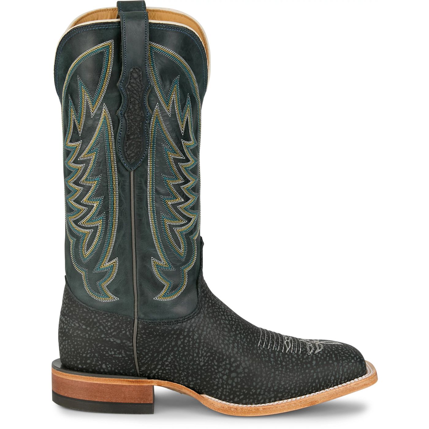 Justin Boots Cowman 13 Shrunken Shoulder Navy CX1321 Side View