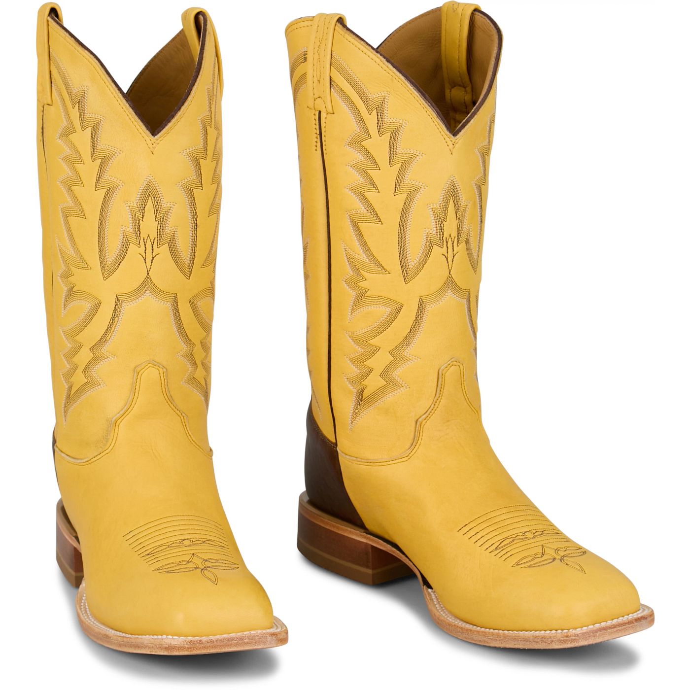 Justin Boots Boston 13 Whitetail Deer Yellow CX1330 Front View