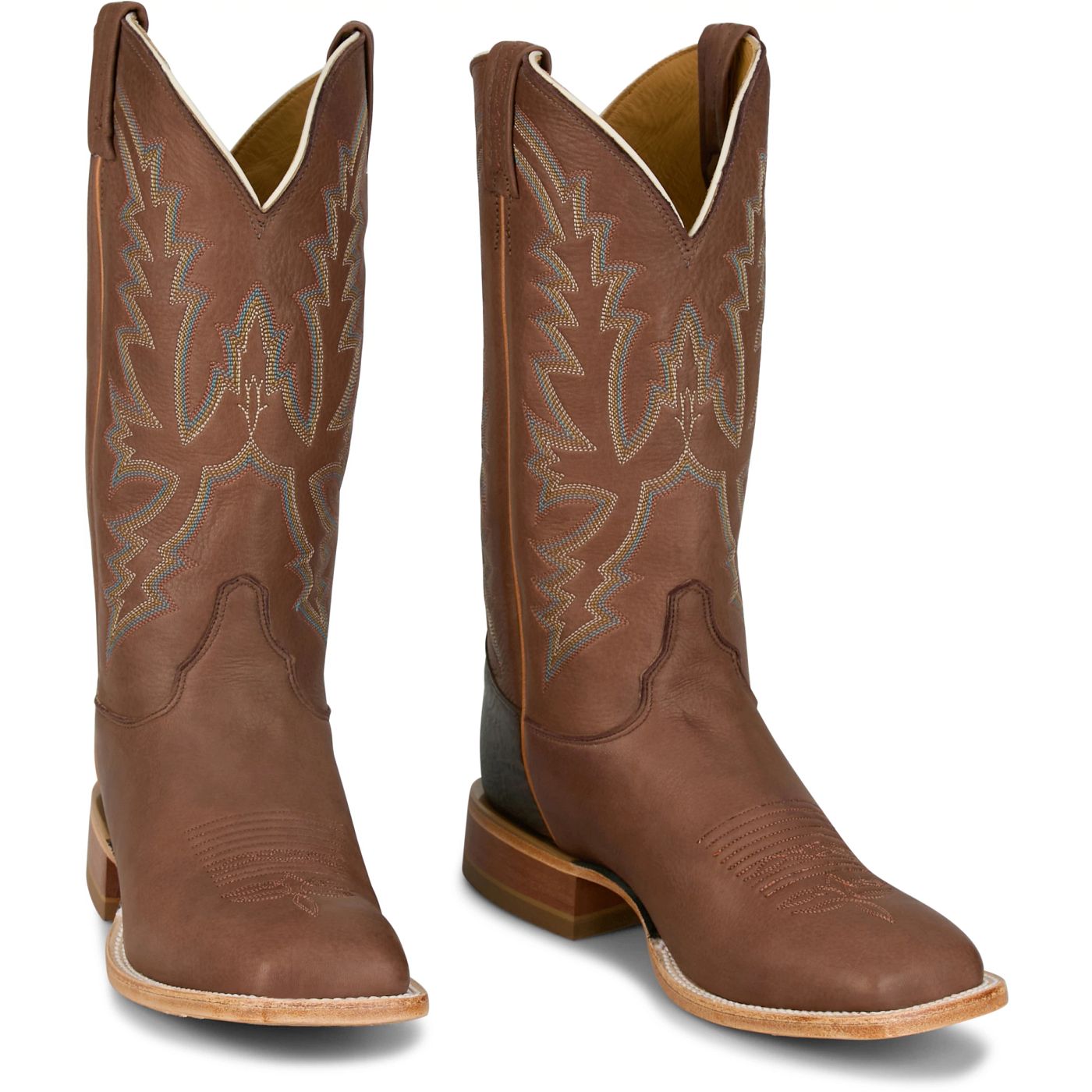 Justin Boots Boston 13 Whitetail Deer Chocolate CX1332 Front View