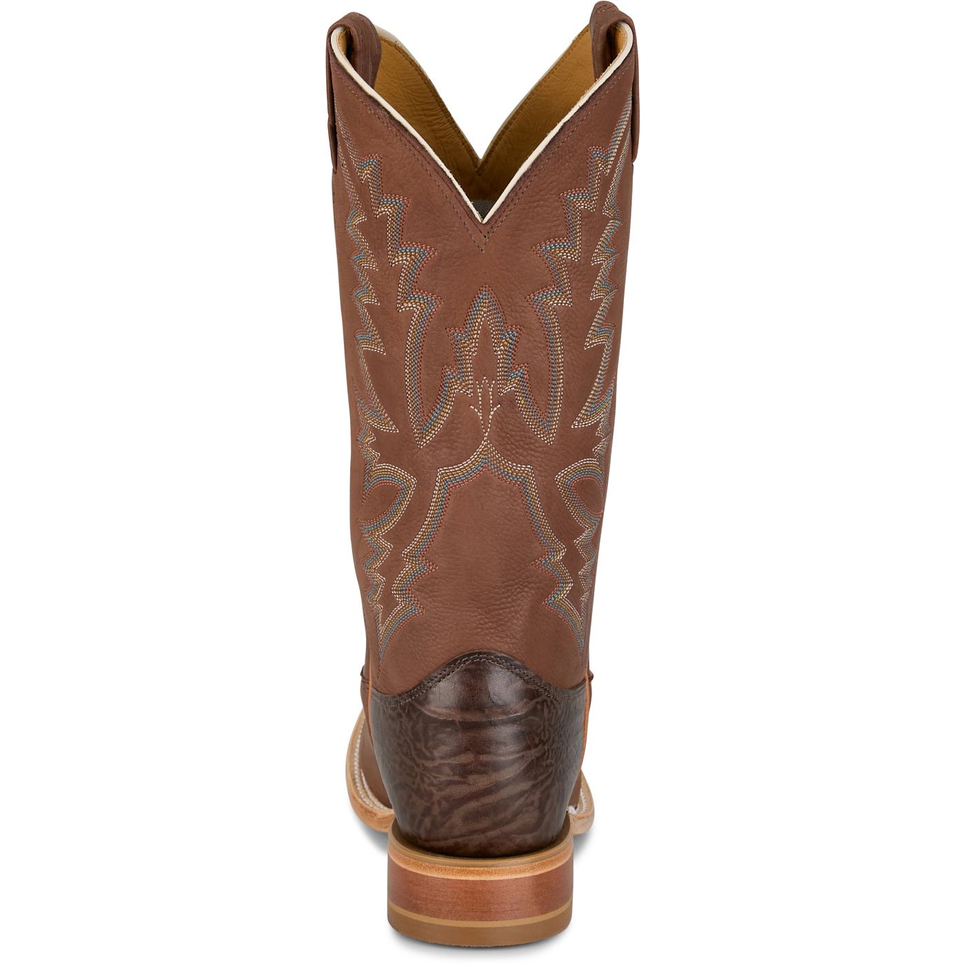 Justin Boots Boston 13 Whitetail Deer Chocolate CX1332 Toe Detail