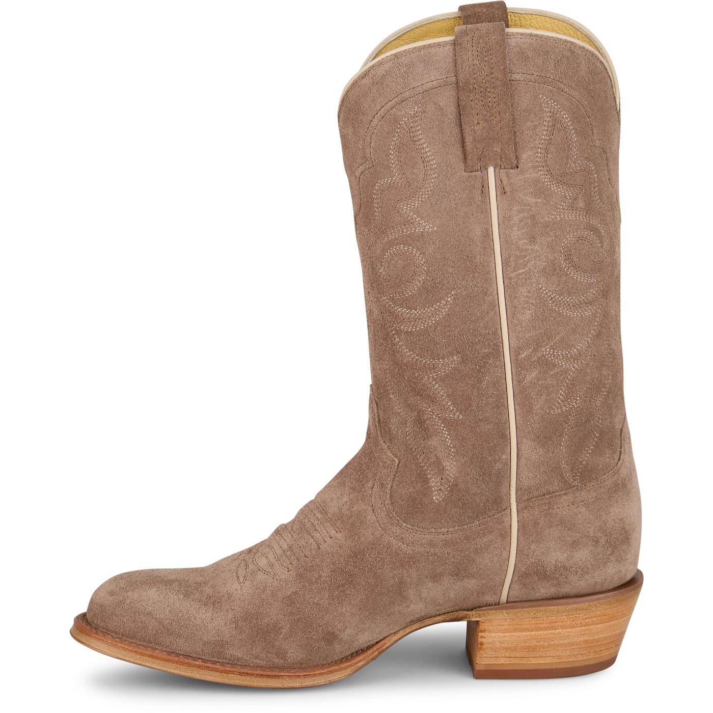 Tony Lama Men's 12" Plano Western Boot Taupe Suede (DR3051)