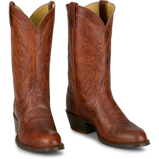 Tony Lama Men's 12" Marco Western Boot Cognac (DR3053) - Front View