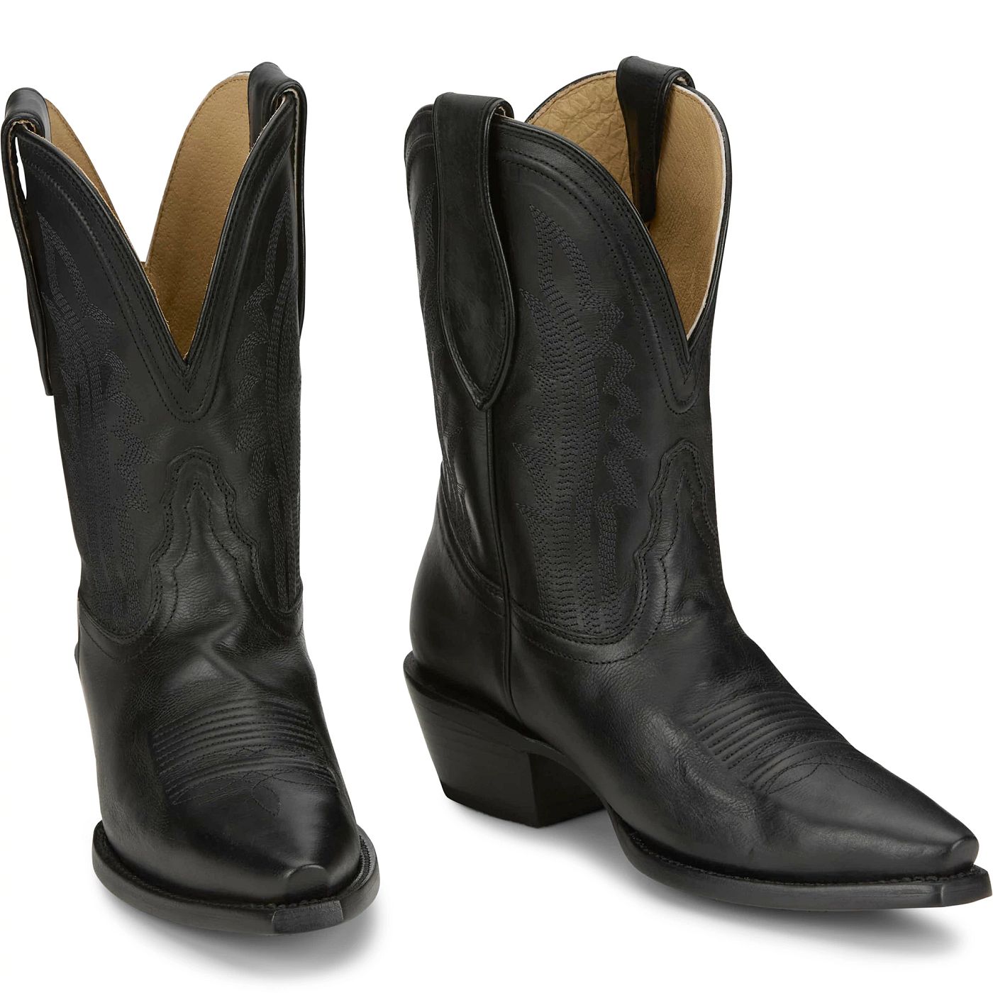 Tony Lama Women's 9" Areli Western Bootie Black (DR3252) - Front View