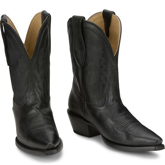Tony Lama Women's 9" Areli Western Bootie Black (DR3252) - Front View