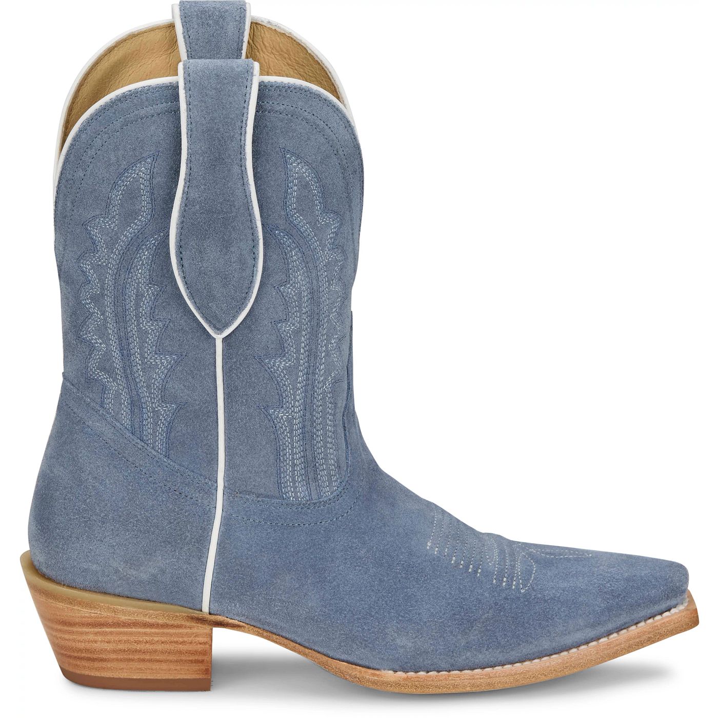 Tony Lama Women's 9" Lea Western Bootie Cornflower Suede (DR3261)