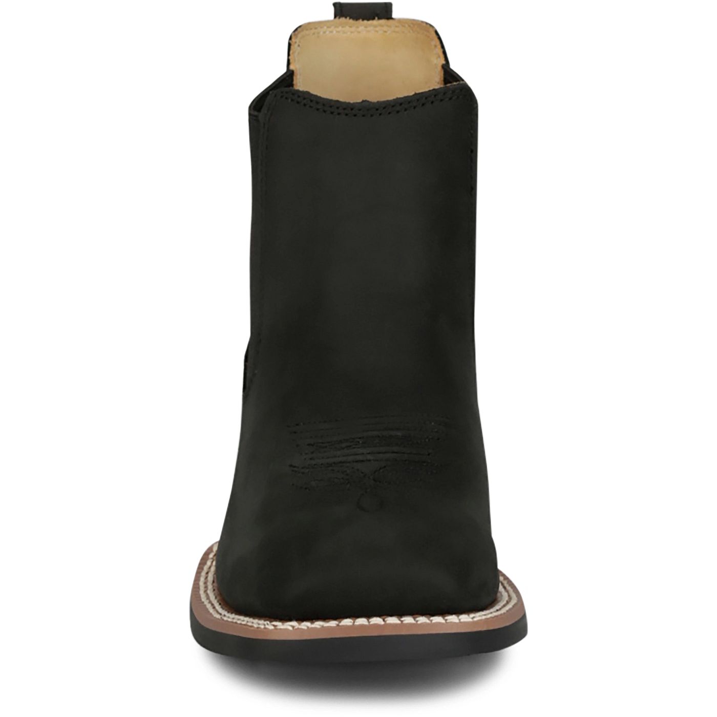 Justin Boots Men's Crazy Buck 6" Western Boot - Black Cowhide (FN4151) - View 7