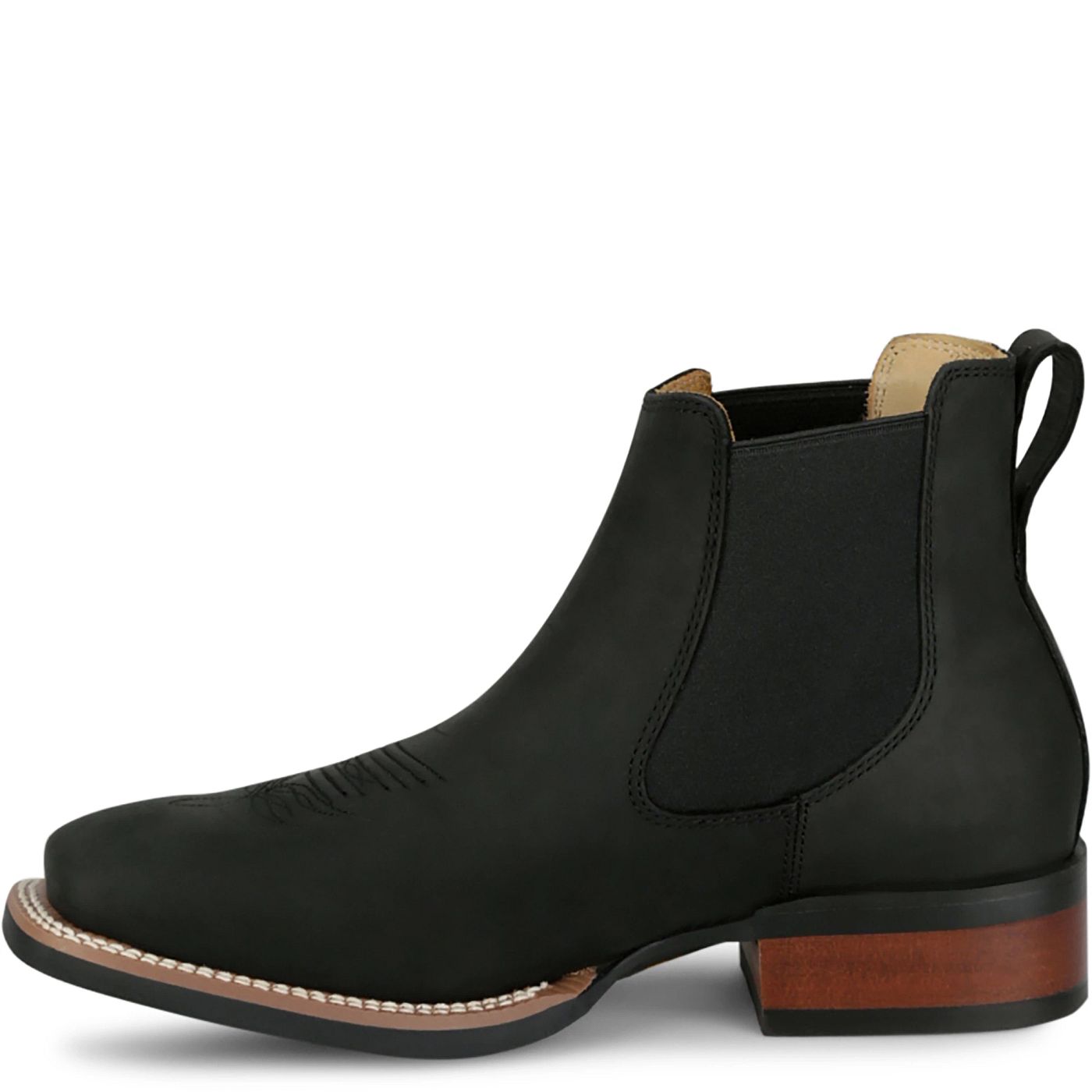 Justin Boots Men's Crazy Buck 6" Western Boot - Black Cowhide (FN4151) - View 8