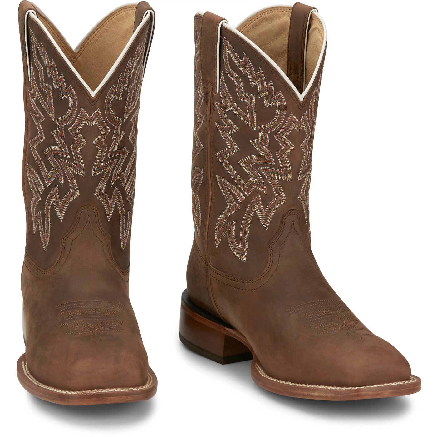 Justin Boots Men's Jackpot 11" Western Boot - Brown Cowhide (FN7012) - Front View