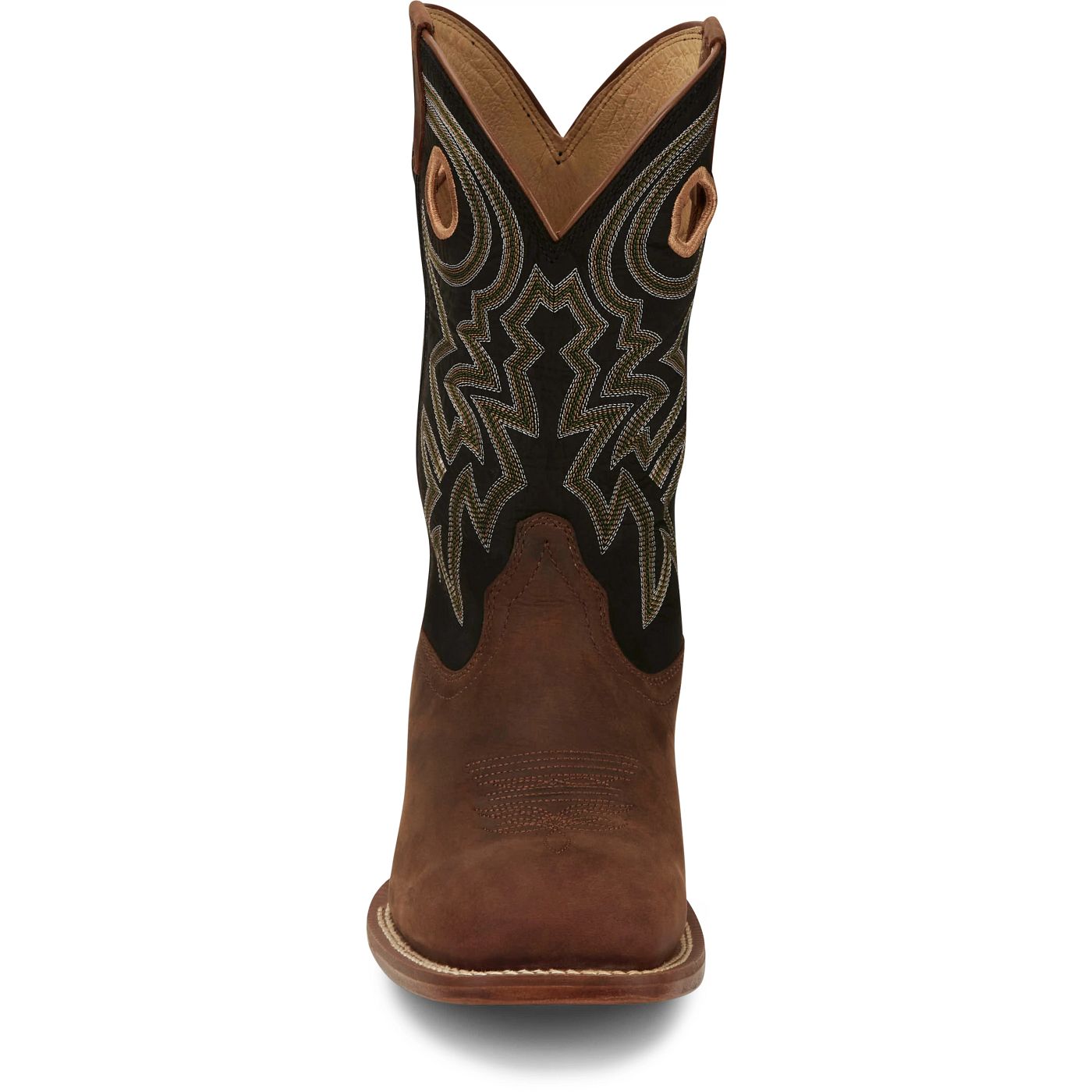 Justin Boots Men's Big News 11" Western Boot - Black Cowhide (FN7021) - View 7