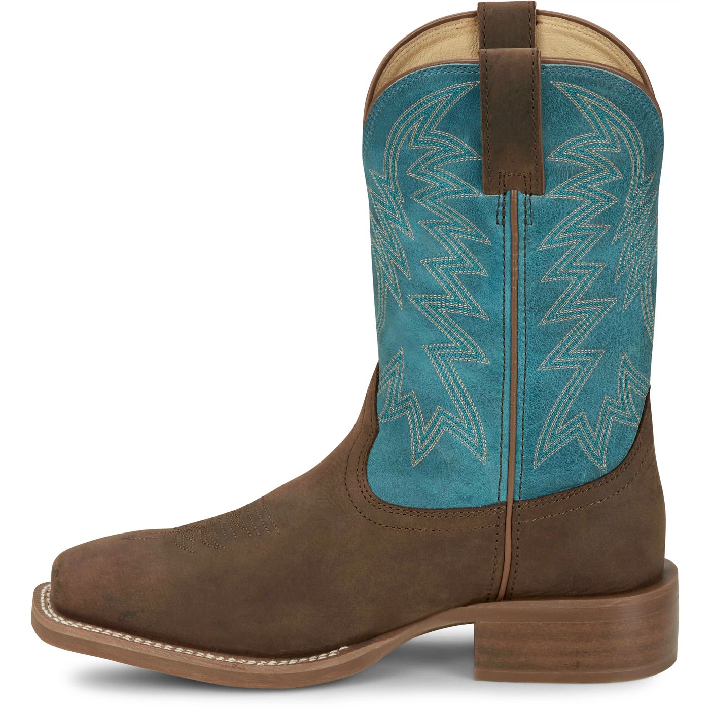 Justin Boots Men's Big Bucks 11" Western Boot - Blue Cowhide (FN7111) - View 8