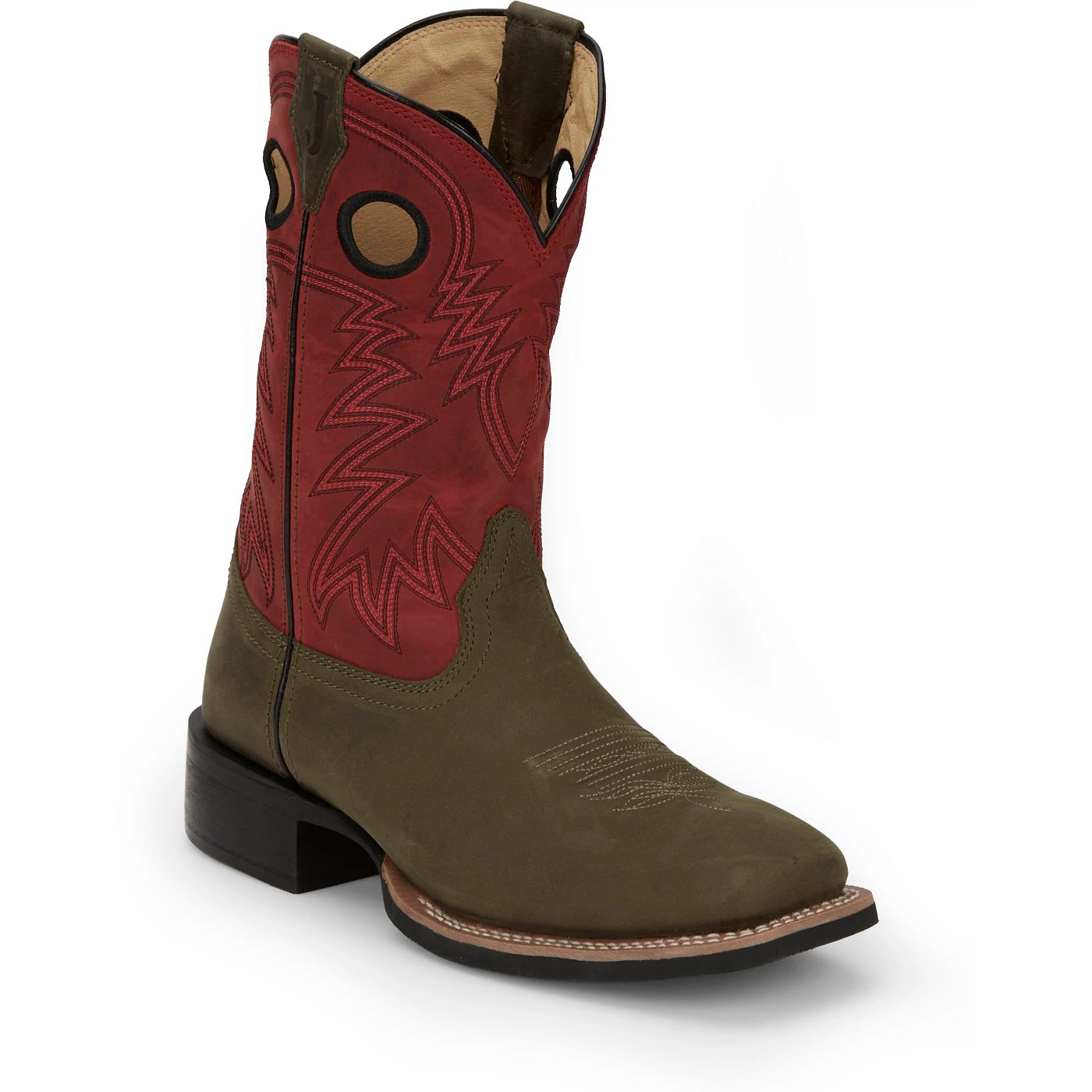 Justin Boots Men's Show Stopper 11" Western Boot - Red Cowhide (FN7120) - View 2
