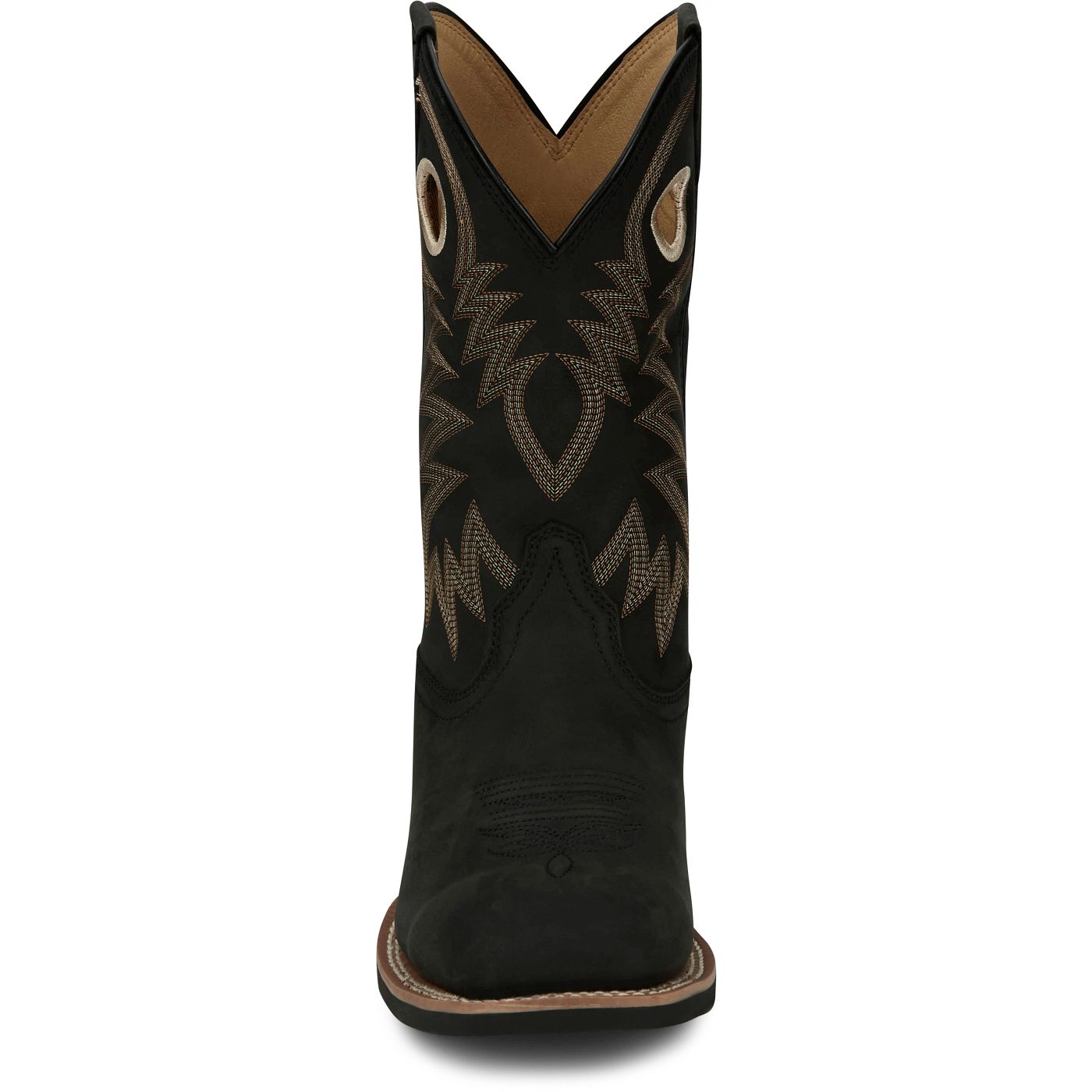 Justin Boots Men's Show Stopper 11" Western Boot - Black Cowhide (FN7122) - View 7