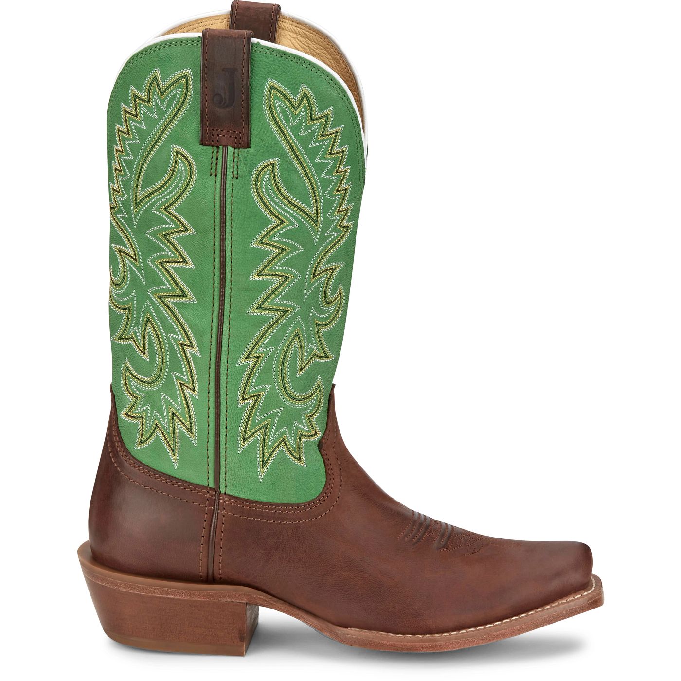 Justin Boots Men's Show Off 13" Western Boot - Forest Green Goat (FN7250) - View 3