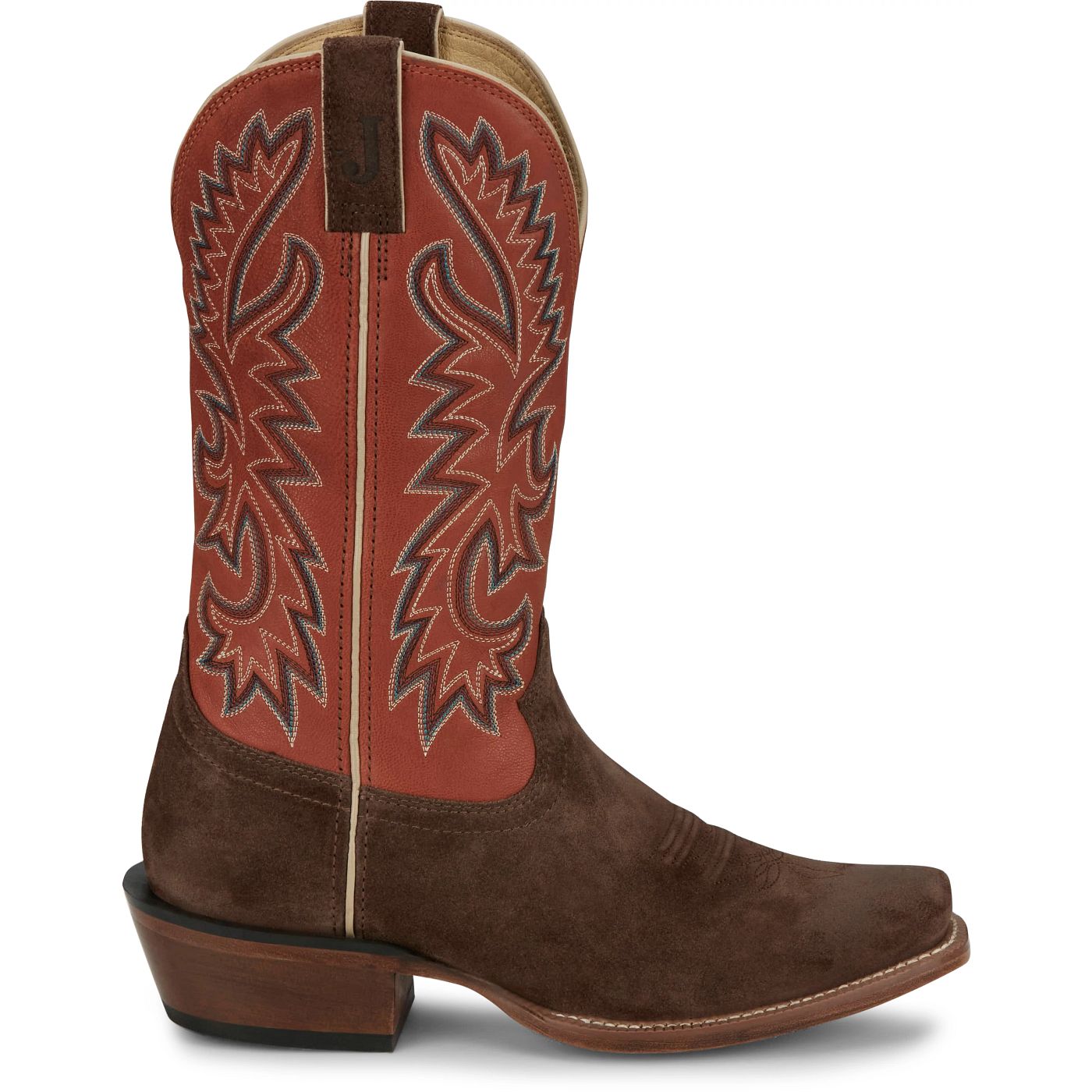Justin Boots Men's Jimmy 13" Western Boot - Sunrise Orange Goat (FN7252) - View 3