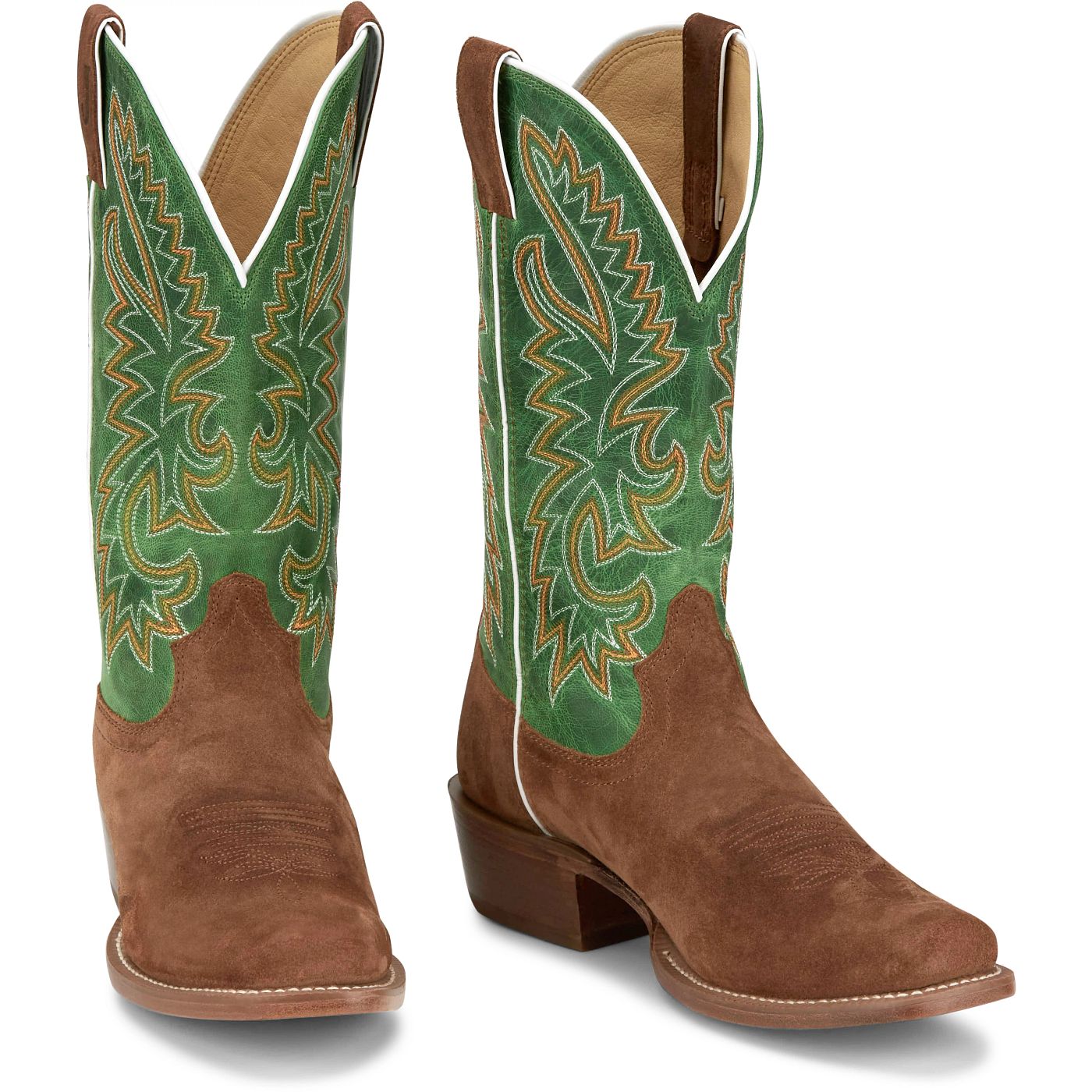 Justin Boots Men's Jimmy 13" Western Boot - Alfalfa Goat (FN7254) - Front View