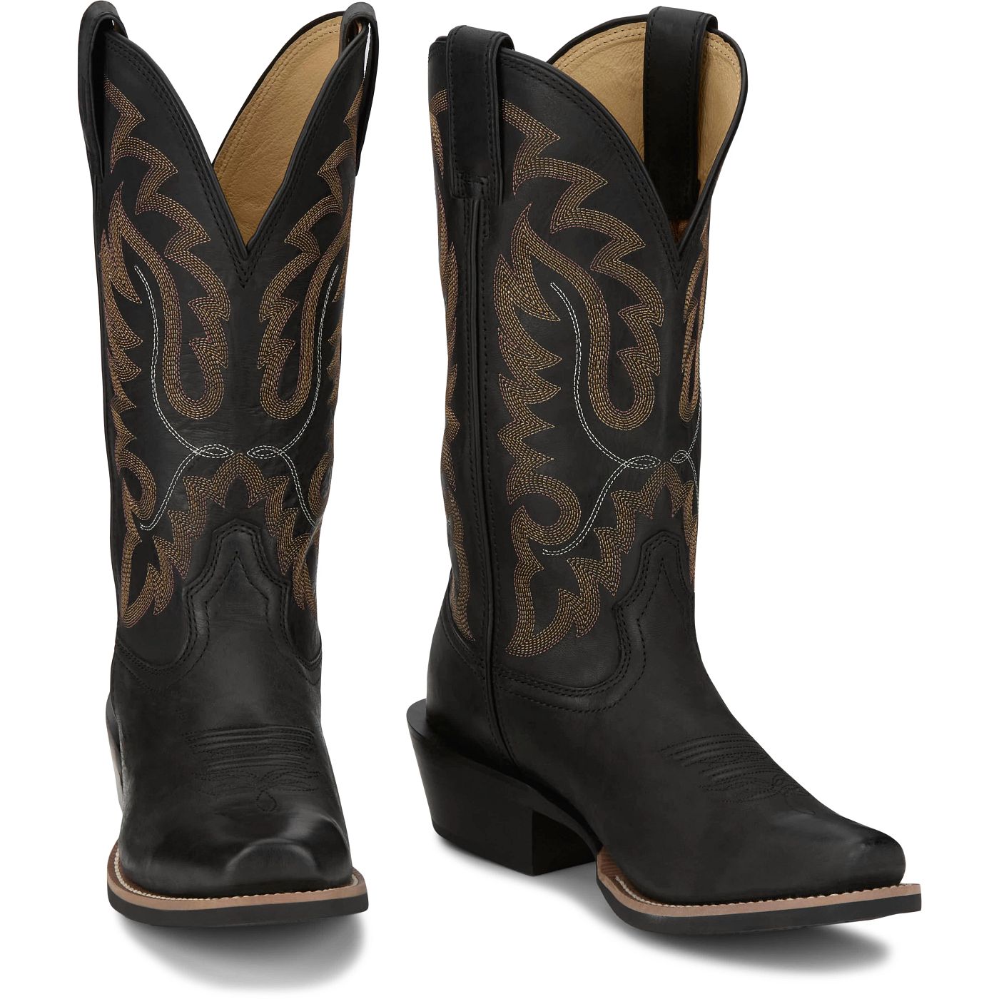 Justin Boots Men's Cowboy Town 13" Western Boot - Midnight Goat (FN7256) - Front View