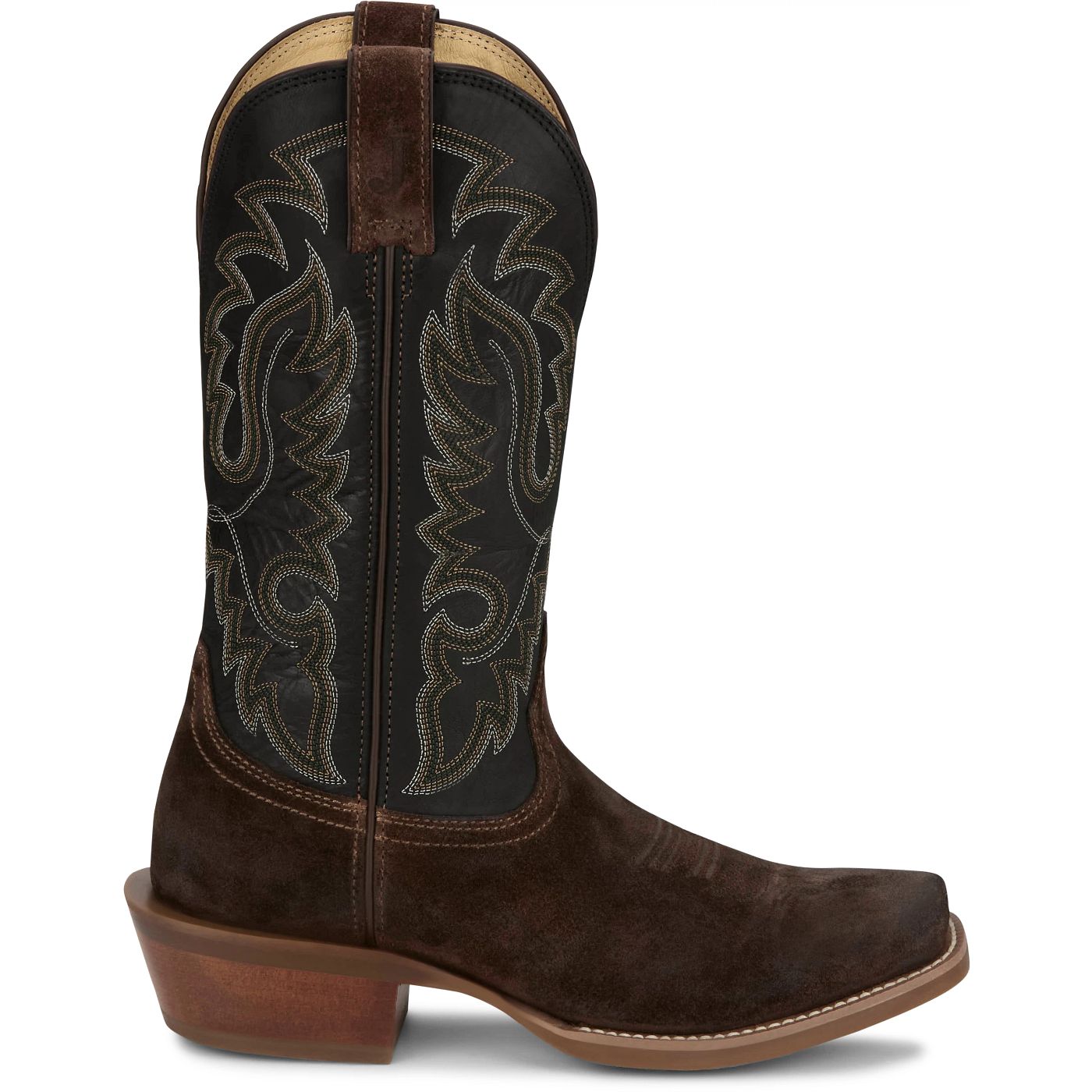 Justin Boots Men's Cowboy Town Suede 13" Western Boot - Midnight (FN7257) - View 3