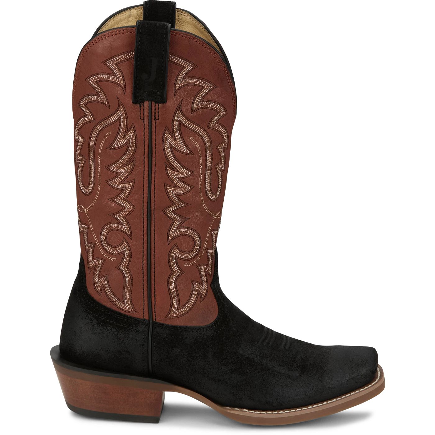 Justin Boots Men's Cowboy Town Suede 13" Western Boot - Rust (FN7258) - View 3