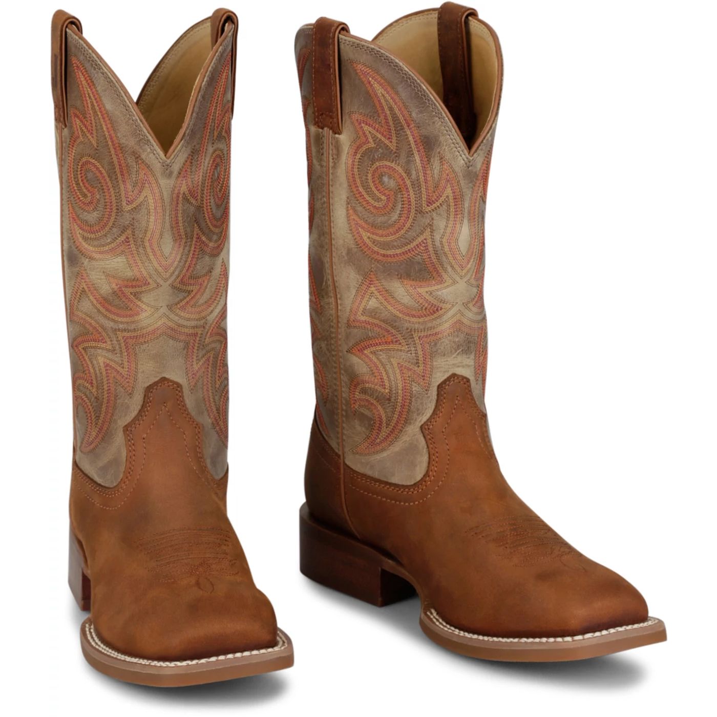 Justin Boots Men's May Day 13" Western Boot - Taupe Cowhide (FN7260) - Front View