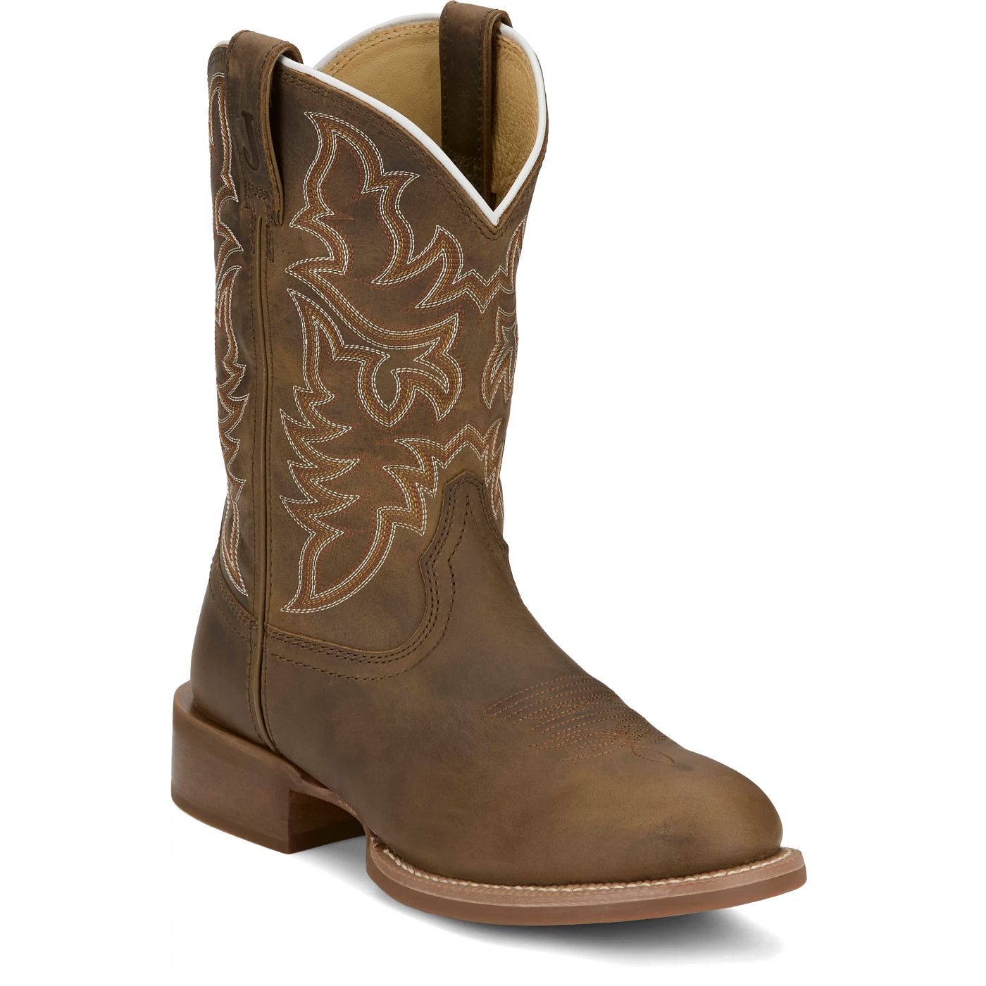 Justin Boots Men's Wild Bill 11" Western Boot - Khaki Cowhide (FN7351) - View 2