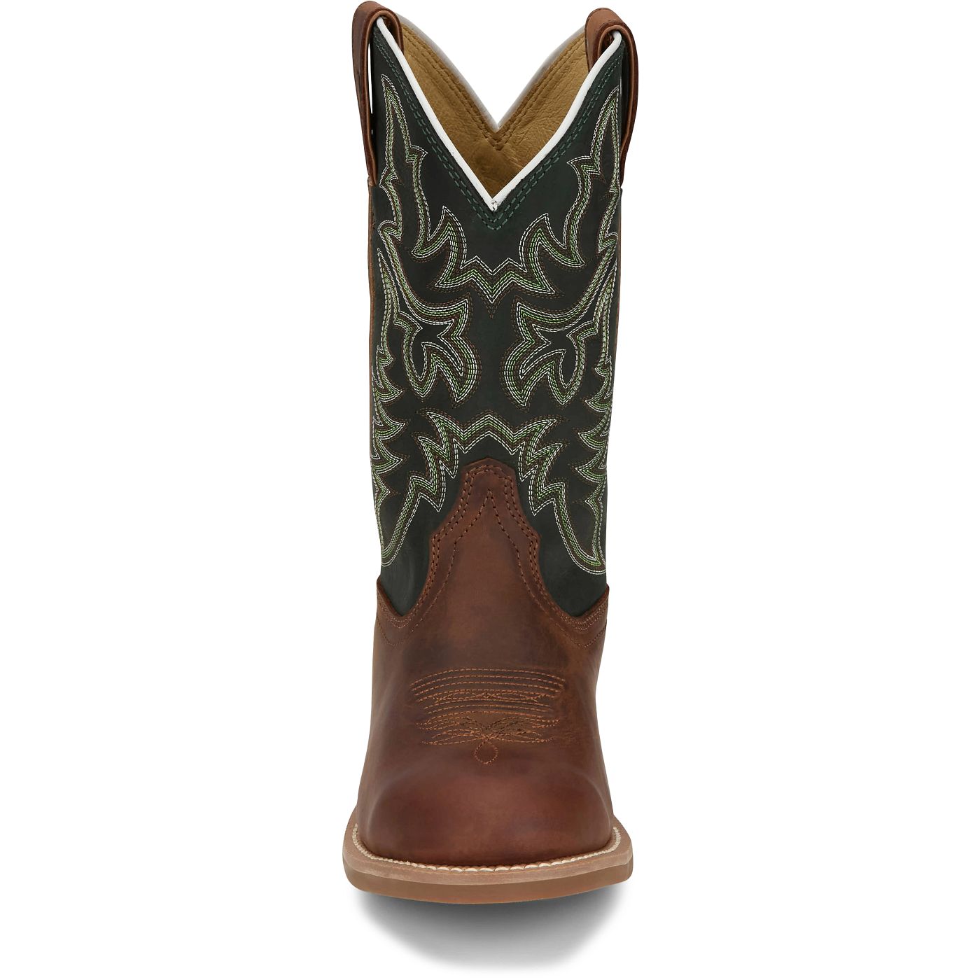 Justin Boots Men's Wild Bill 11" Western Boot - Forest Green Cowhide (FN7352) - View 7