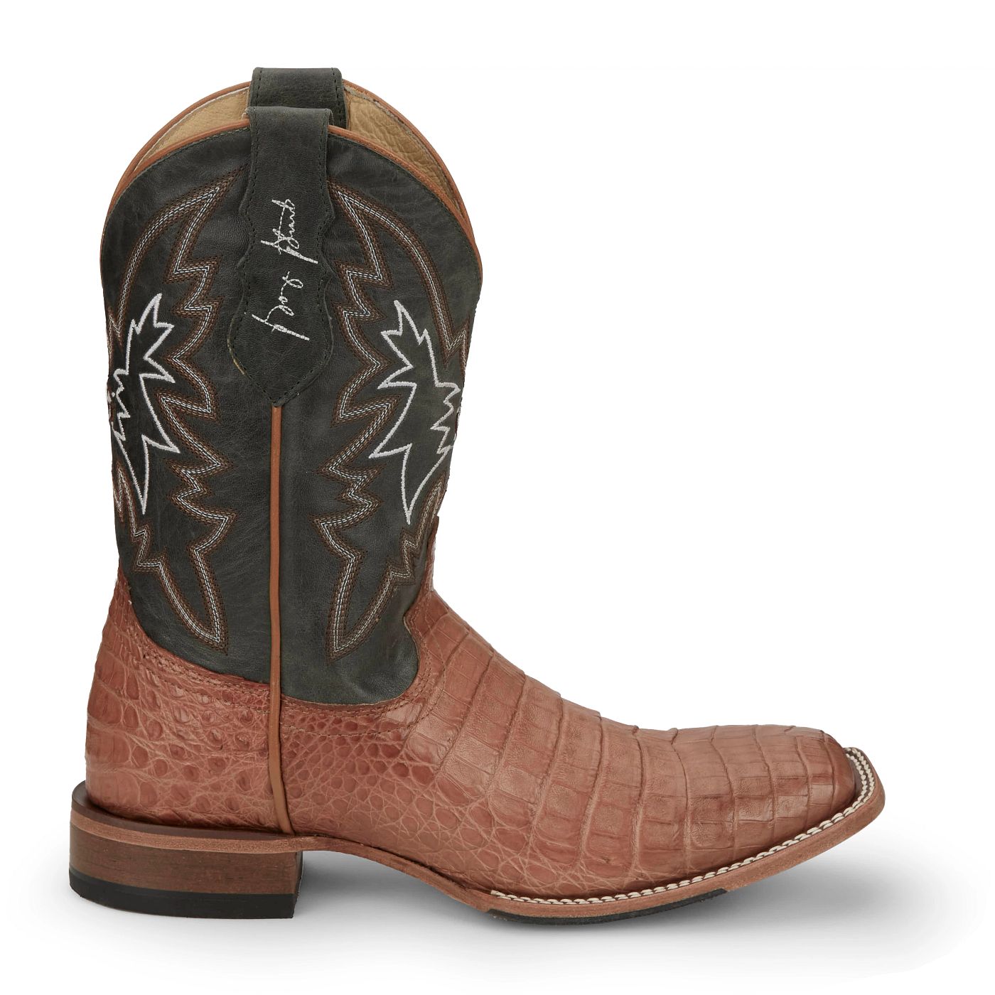Justin Boots Men's Haggard 11" Western Boot - Tan Caiman (GR5706) - View 3