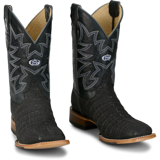 Justin Boots Men's San Antone 11" Western Boot - Blue Sapphire Caiman (GR5710) - Front View