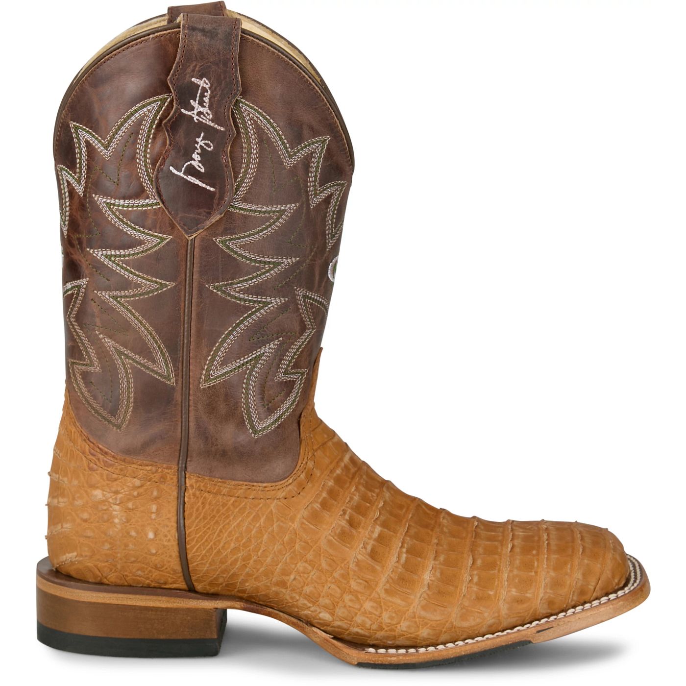 Justin Boots Men's San Antone 11" Western Boot - Cedar Brown Caiman (GR5711) - View 3