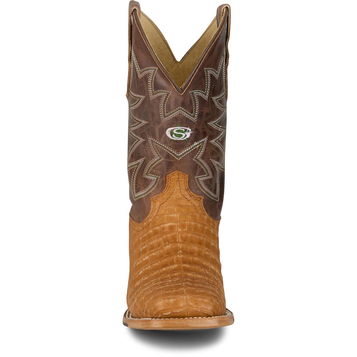 Justin Boots Men's San Antone 11" Western Boot - Cedar Brown Caiman (GR5711) - View 7