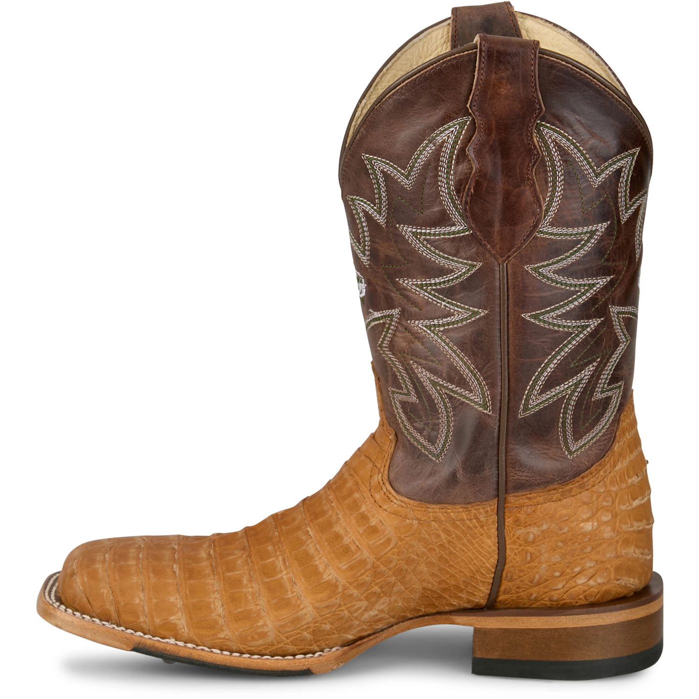 Justin Boots Men's San Antone 11" Western Boot - Cedar Brown Caiman (GR5711) - View 8