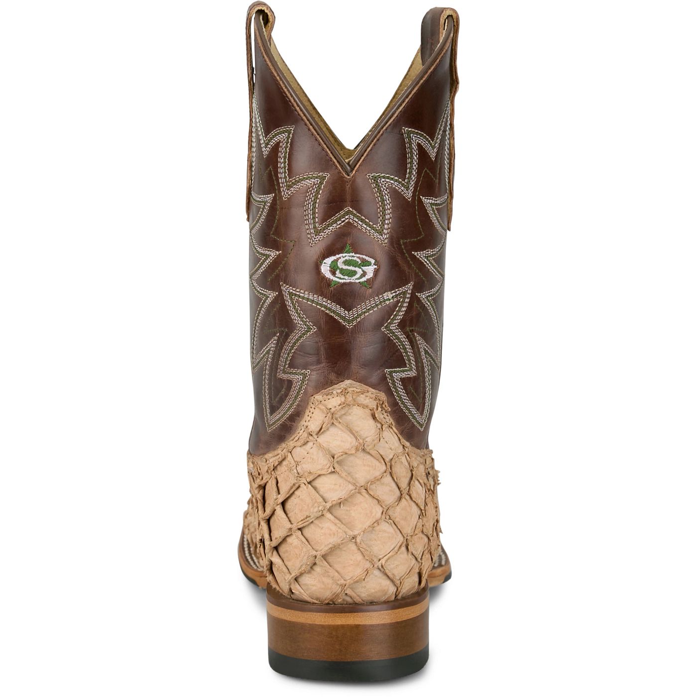 Justin Boots Men's Ocean View 11" Western Boot - Cedar Brown Pirarucu (GR5716) - View 5