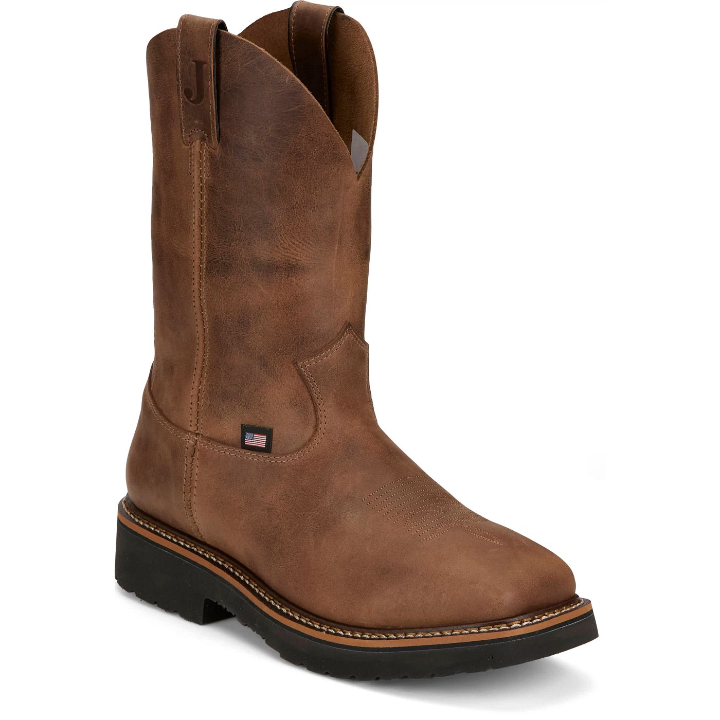 Justin Work Men's Ames 11" Work Boot - Walnut Brown (HL4222) - View 2