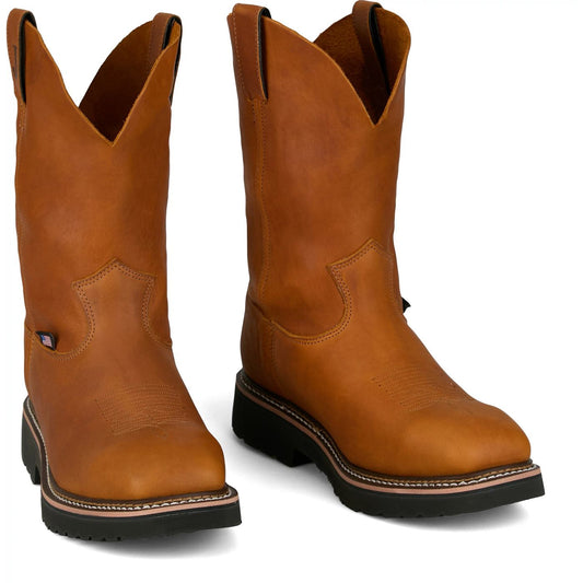 Justin Work Men's Lafayette 11" Steel Toe Boot - Cinnamon (HL4227) - Front View