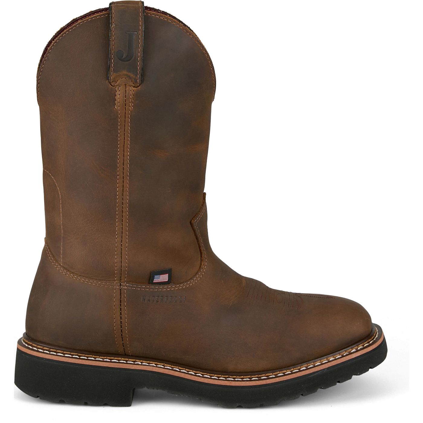 Justin Work Men's Billings 11" Waterproof Boot - Hickory Brown (HL4234) - View 3