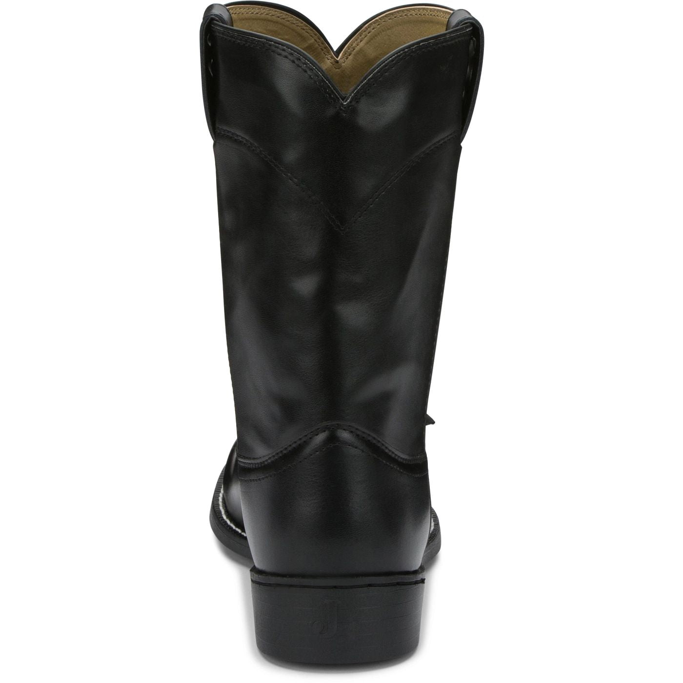 Justin Boots Men's Temple 10" Roper Western Boot - Black (JB3000) - View 5