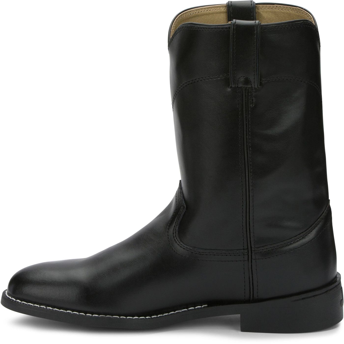 Justin Boots Men's Temple 10" Roper Western Boot - Black (JB3000) - View 8
