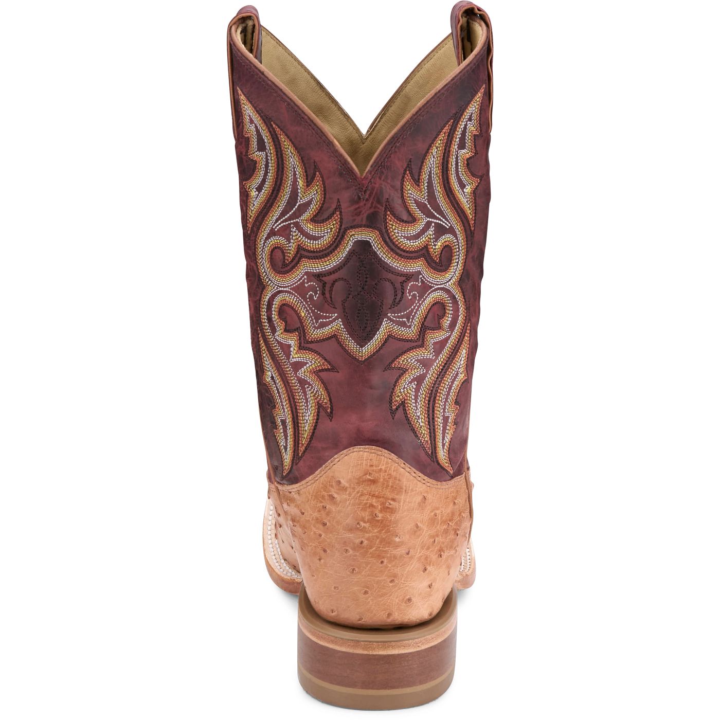 Justin Boots Men's Moseley 11" Full Quill Ostrich Western Boot - Cognac Vintage (JE5170) - View 5