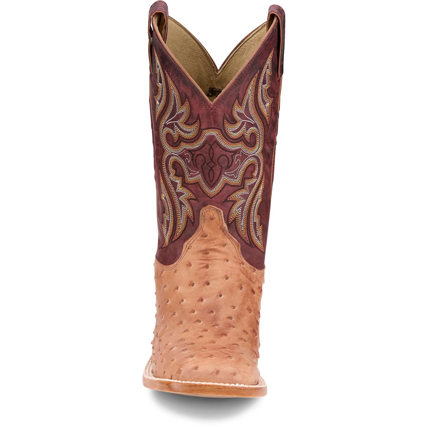 Justin Boots Men's Moseley 11" Full Quill Ostrich Western Boot - Cognac Vintage (JE5170) - View 7