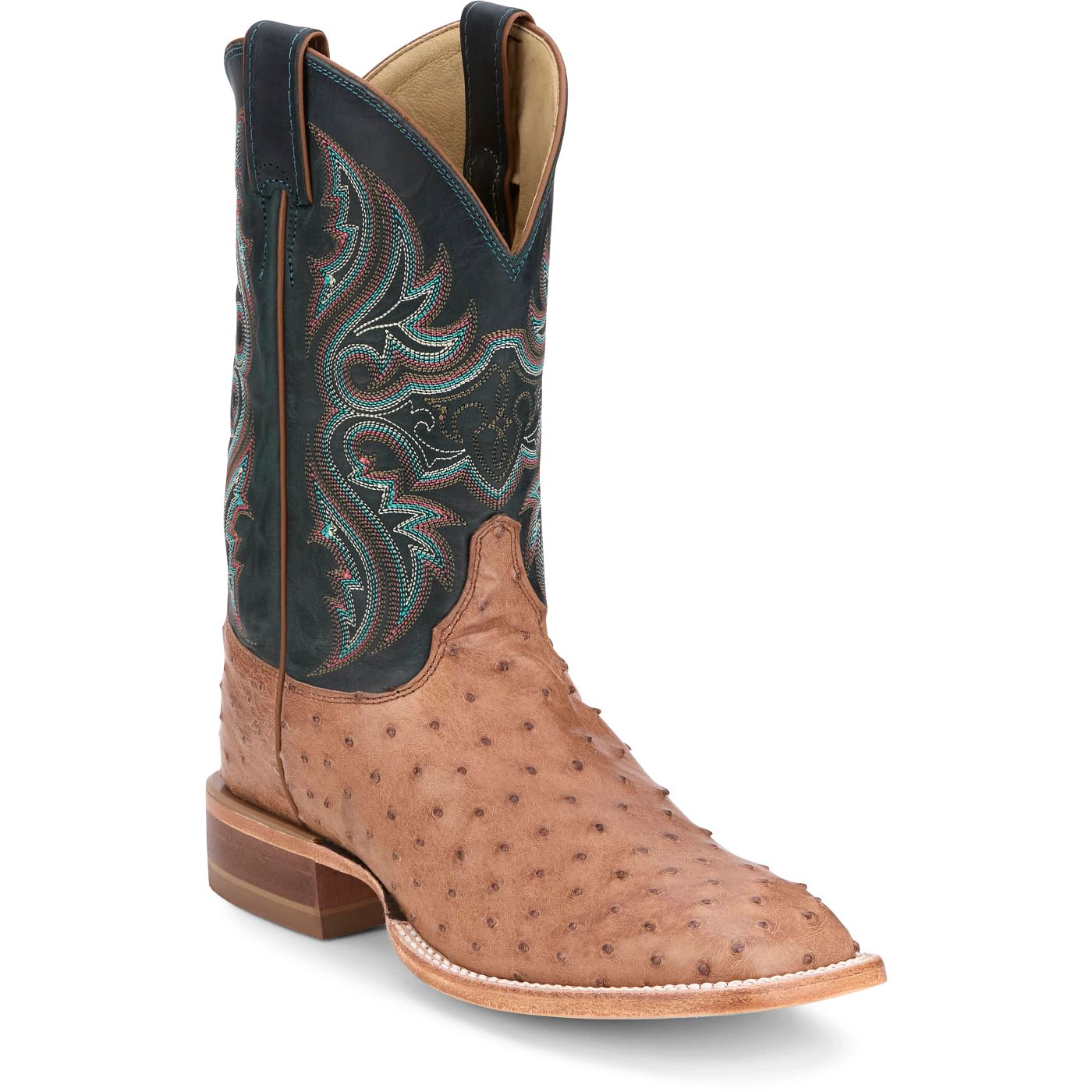 Justin Boots Men's Moseley 11" Full Quill Ostrich Western Boot - Forest Green (JE5171) - View 2