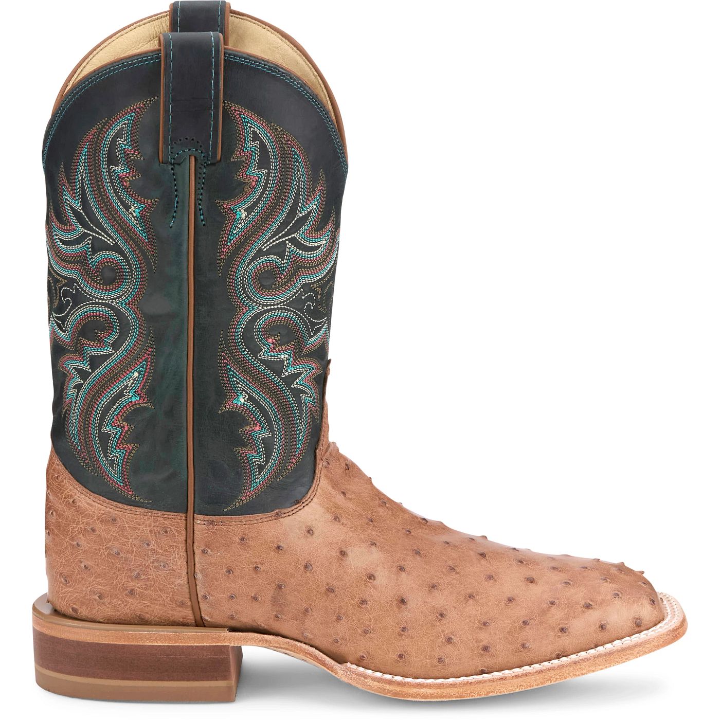 Justin Boots Men's Moseley 11" Full Quill Ostrich Western Boot - Forest Green (JE5171) - View 3