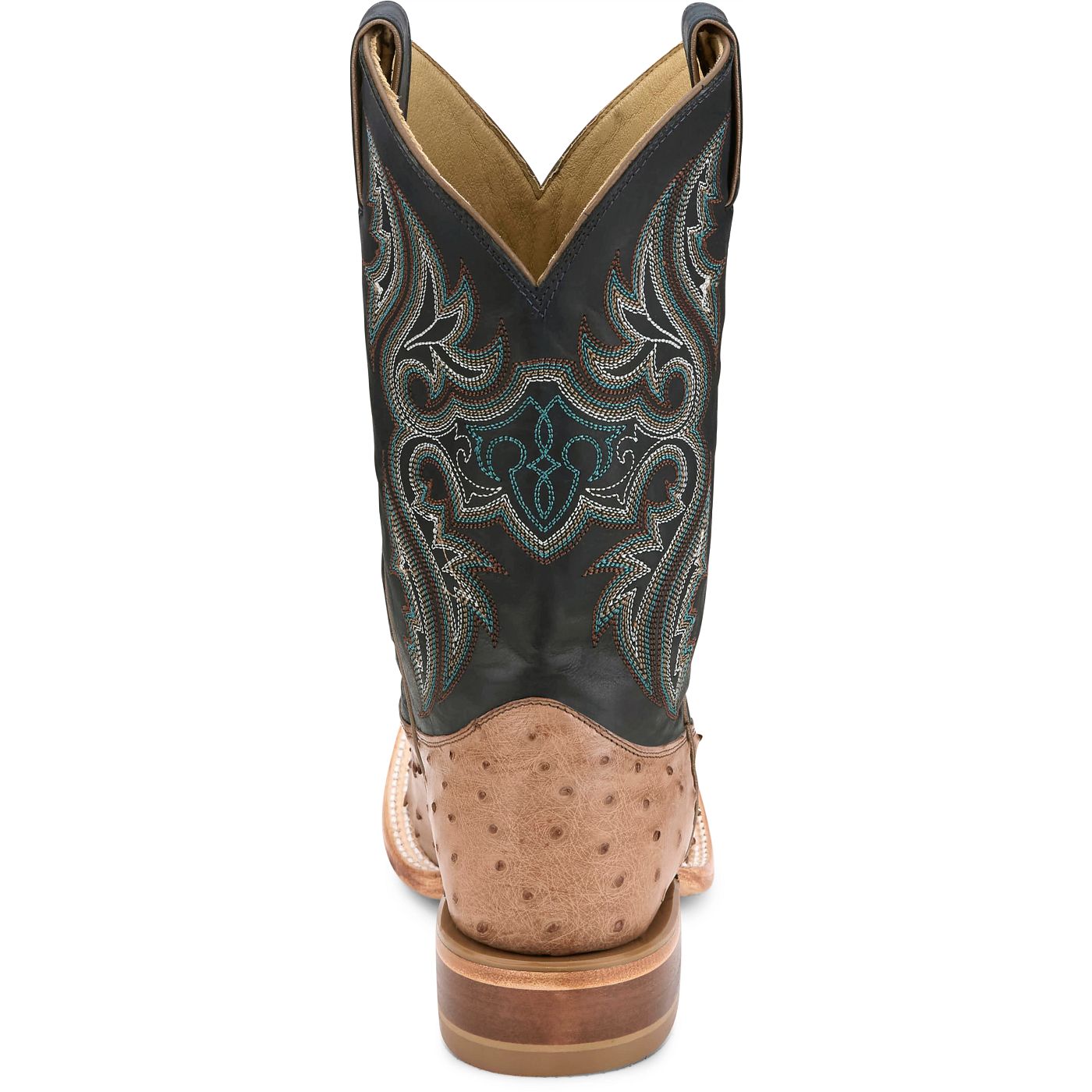 Justin Boots Men's Moseley 11" Full Quill Ostrich Western Boot - Deep Blue (JE5172) - View 5